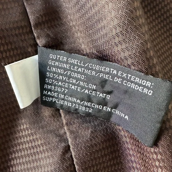 Worthington Genuine Lambskin Leather Coat Women’s Medium Zip Up Jacket Vtg Black - Picture 9 of 13